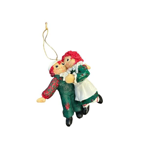 RAGGEDY ANN & ANDY Christmas Ornament Simon & Schuster VINTAGE 1998 - Picture 1 of 6